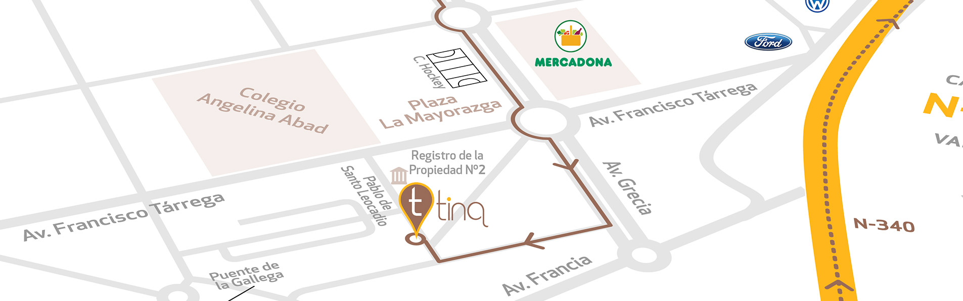 Cómo llegar a Tina Fisioterapia en Vila-real (Zoom)