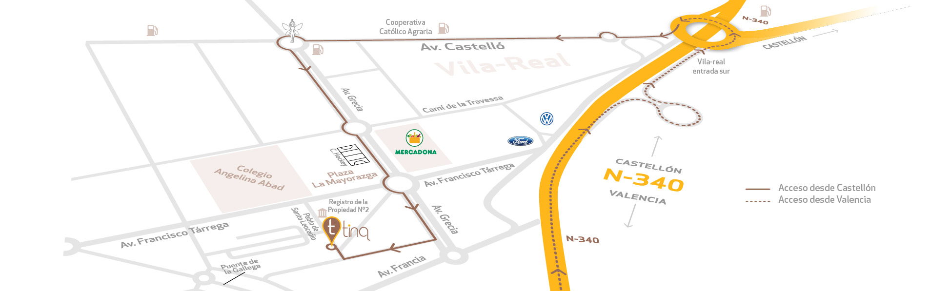 Cómo llegar a Tina Fisioterapia en Vila-real